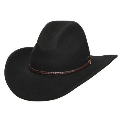 Stetson Hats Oklahoma Water Resistant Wool Felt Cowboy Hat - Black