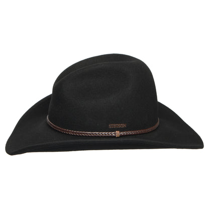 Stetson Hats Oklahoma Water Resistant Wool Felt Cowboy Hat - Black