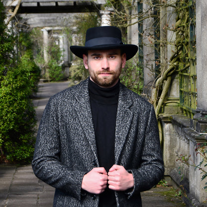 Jaxon & James Crushable Wool Felt Gambler Hat - Black