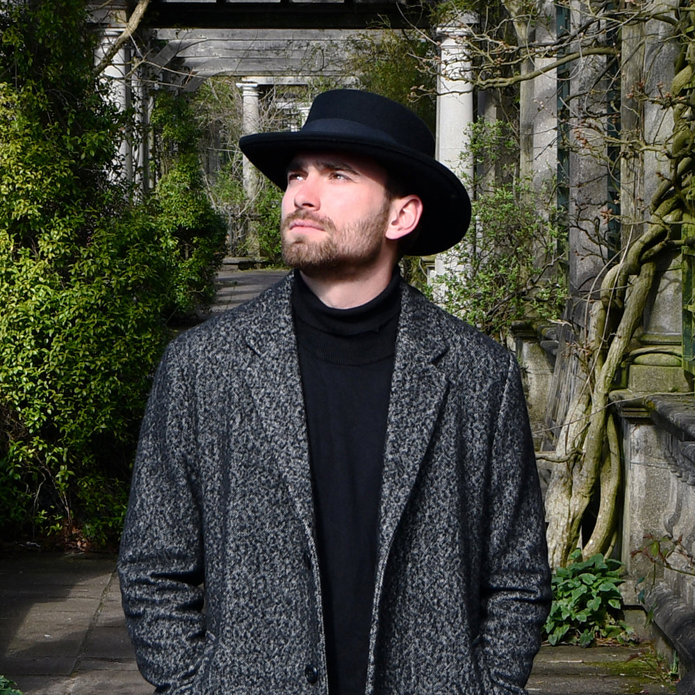 Jaxon & James Crushable Wool Felt Gambler Hat - Black