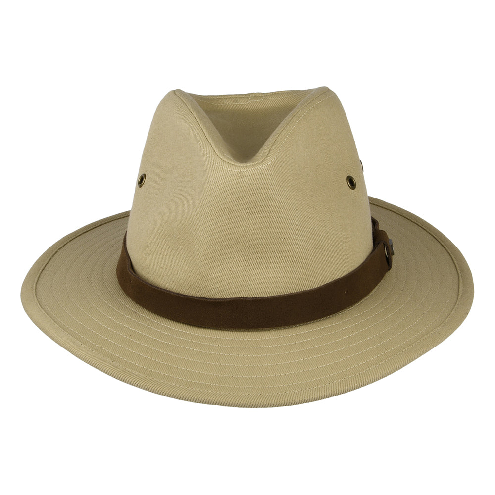 Brixton Hats Messer X Adventure Water Repellent Cotton Fedora Hat - Cream