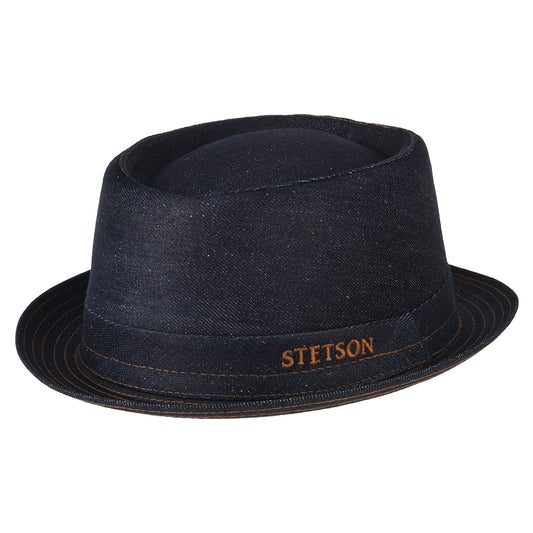 Stetson Hats Denim Pork Pie Hat - Dark Blue