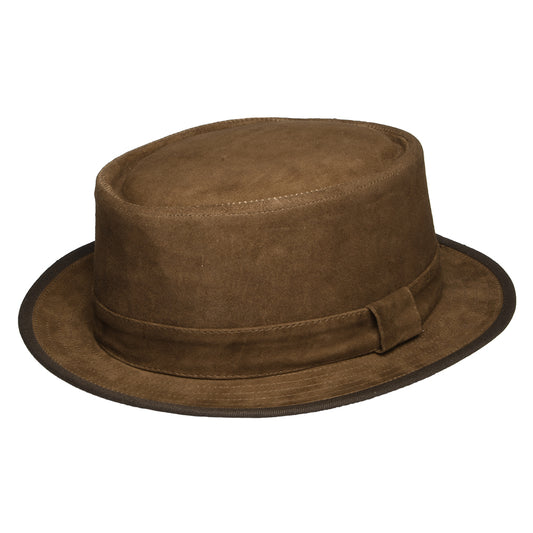 Denton Hats Suede Pork Pie Hat - Light Brown