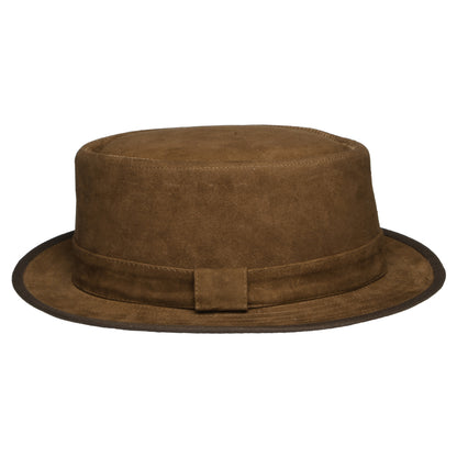 Denton Hats Suede Pork Pie Hat - Light Brown