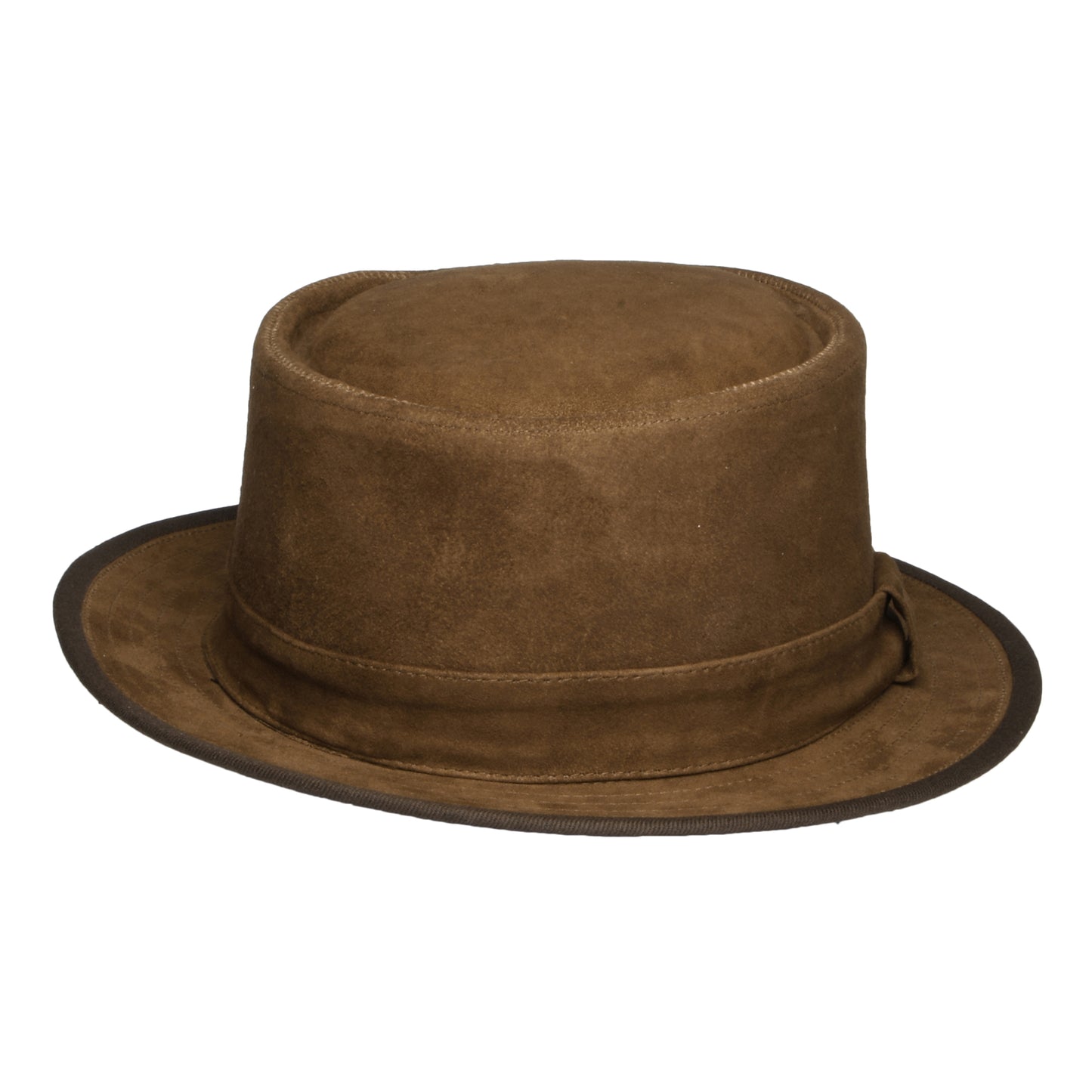 Denton Hats Suede Pork Pie Hat - Light Brown