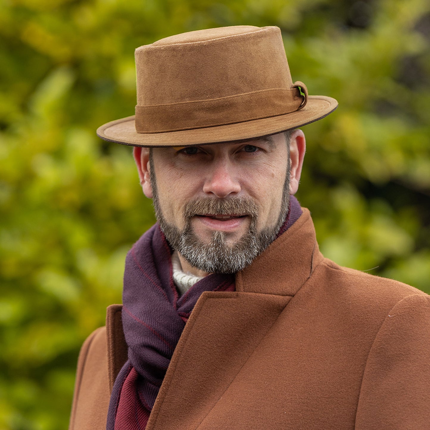 Denton Hats Suede Pork Pie Hat - Light Brown