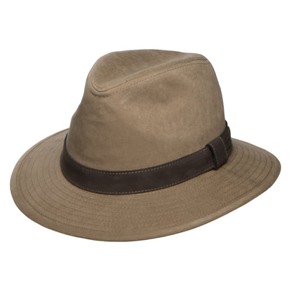 Stetson Hats Traveller Water Repellent Safari Fedora Hat - Sand