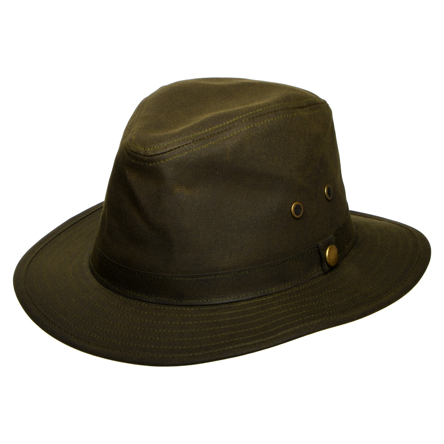 Barbour Hats Crayton Waxed Cotton Safari Hat - Olive