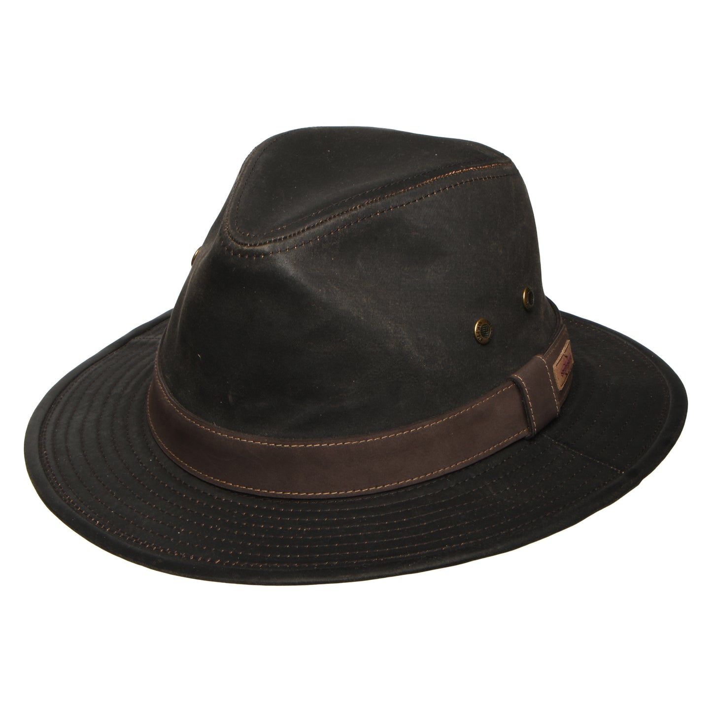 Stetson Hats Traveller Weathered Safari Fedora Hat - Brown