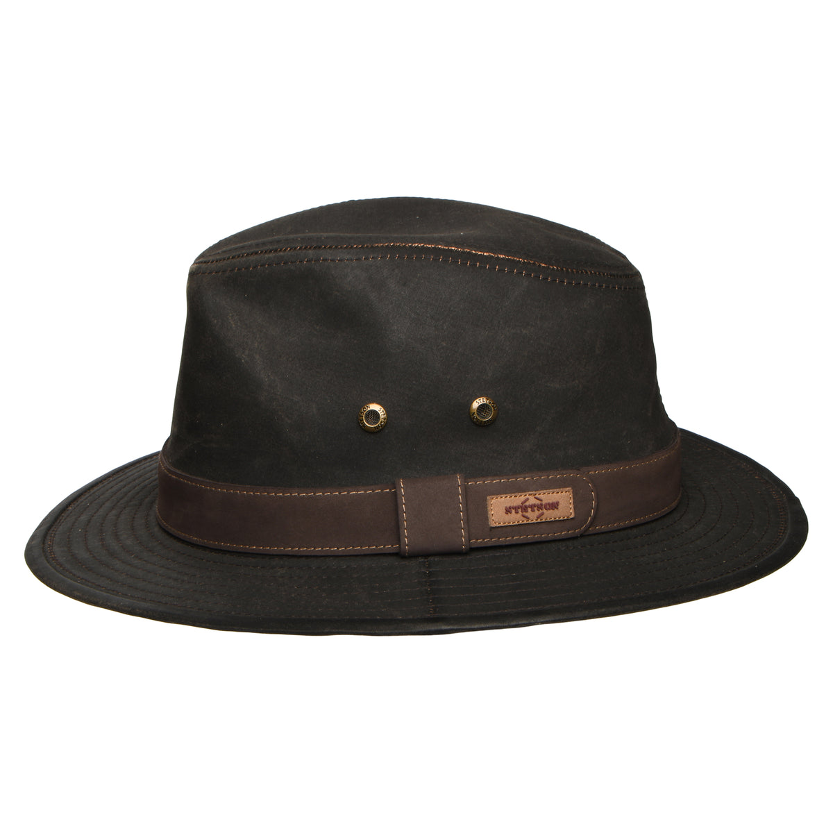 Stetson Hats Traveller Weathered Safari Fedora Hat - Brown