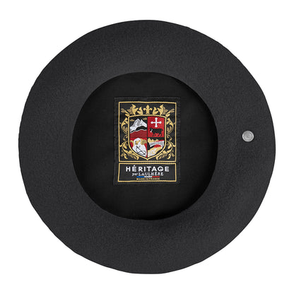 Laulhère Authentique Merino Wool Beret - Charcoal