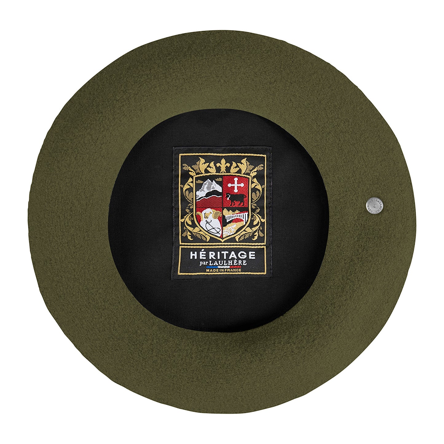 Laulhère Authentique Merino Wool Beret - Olive