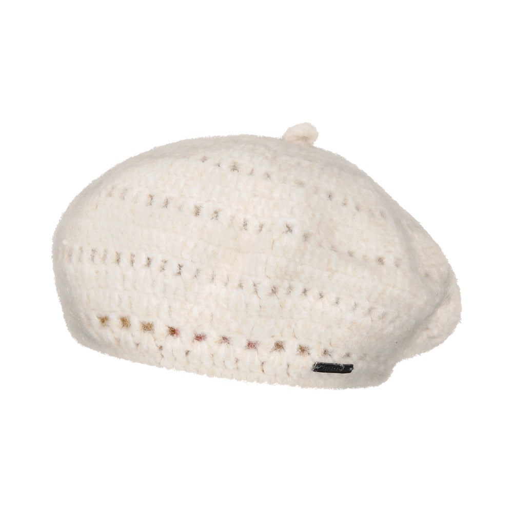 Barts Hats Chrostelle Handknitted Recycled Beret - Cream