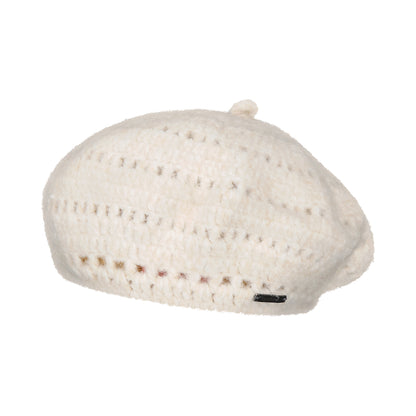 Barts Hats Chrostelle Handknitted Recycled Beret - Cream