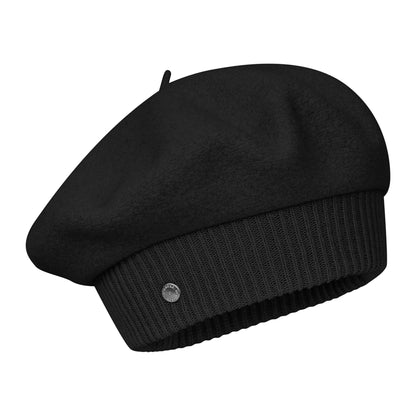Laulhère Louvre Merino Wool Beret - Black