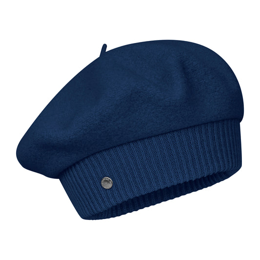 Laulhère Louvre Merino Wool Beret - Blue