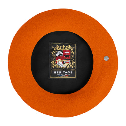 Laulhère Authentique Merino Wool Beret - Orange