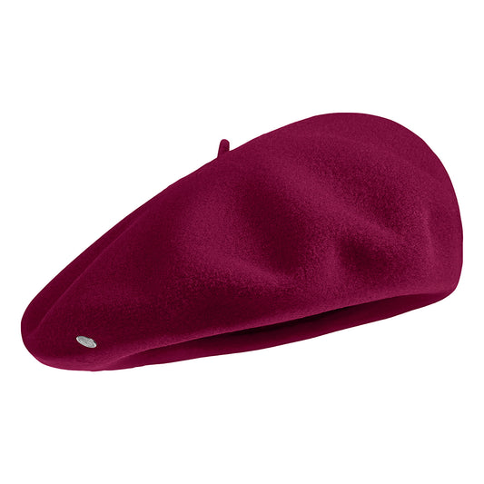 Laulhère Authentique Merino Wool Beret - Aubergine