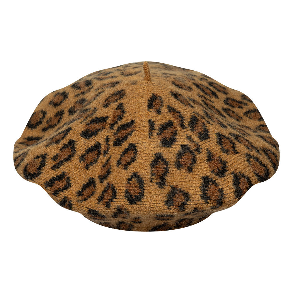 New Era New York Yankees Wool Beret - Leopard - Camel-White