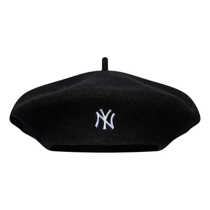 New Era New York Yankees Beret - Wool Script - Black-White