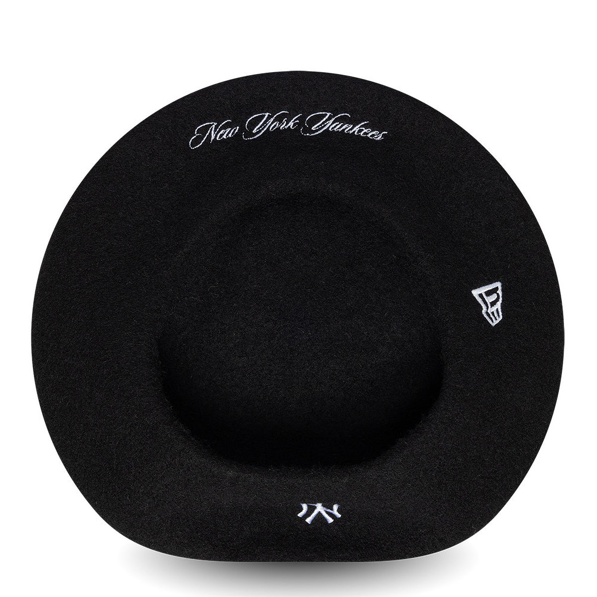 New Era New York Yankees Beret - Wool Script - Black-White