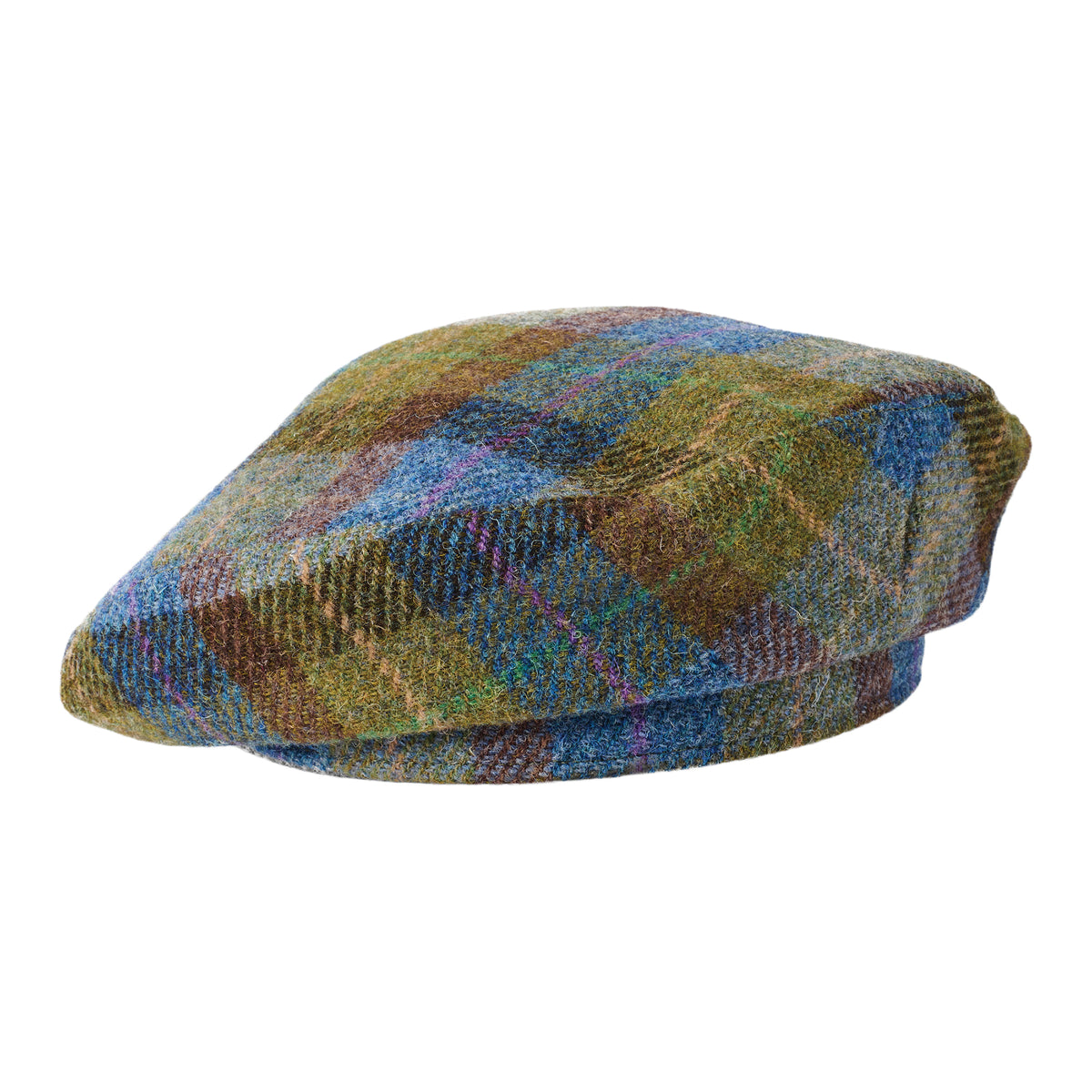 Failsworth HARRIS TWEED Beret - Blue-Moss