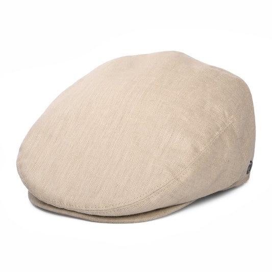 Jaxon & James Linen Flat Cap - Natural