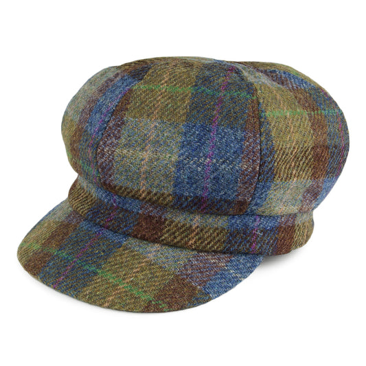 Failsworth Hats HARRIS TWEED Gabby Baker Boy Cap - Blue-Green