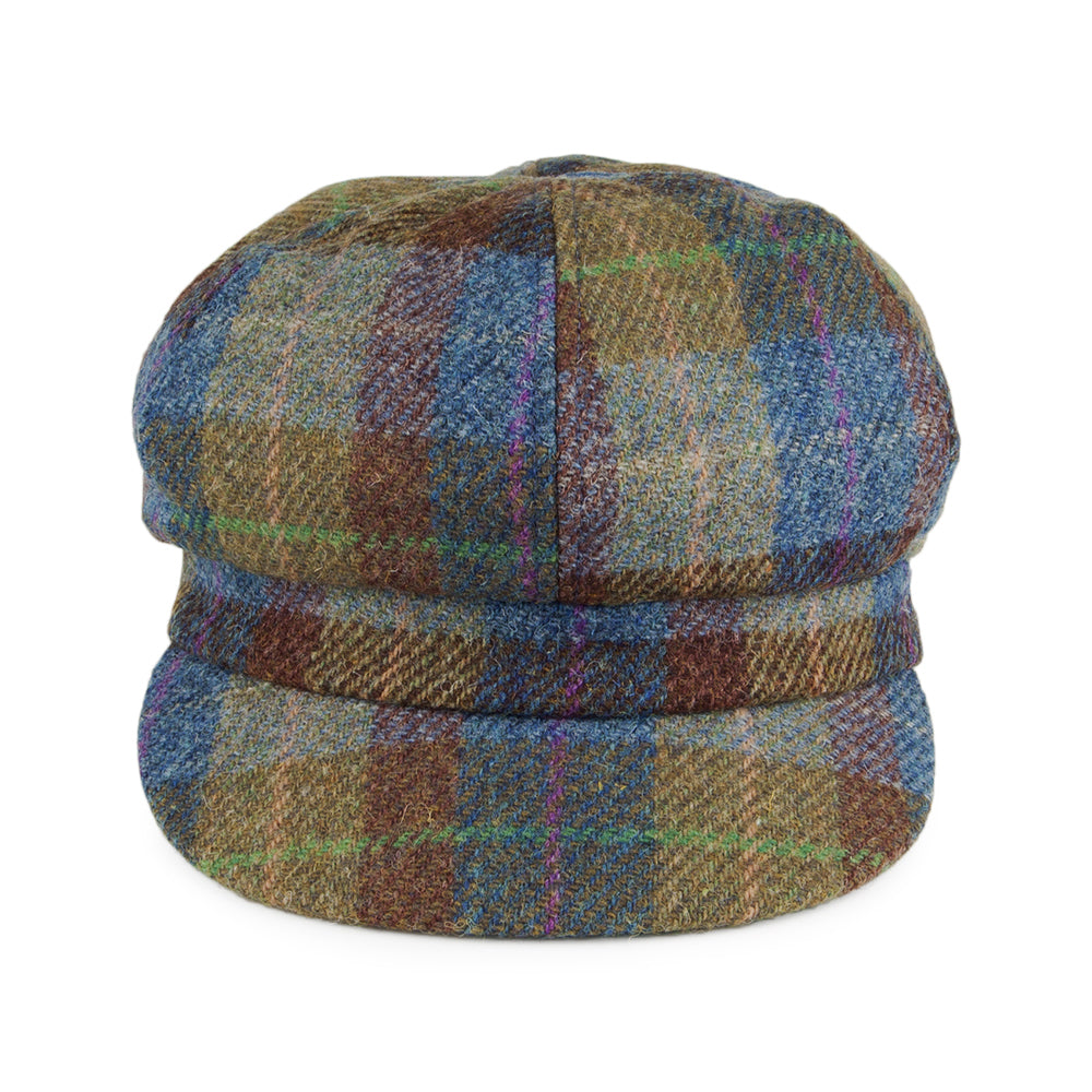 Failsworth Hats HARRIS TWEED Gabby Baker Boy Cap - Blue-Green