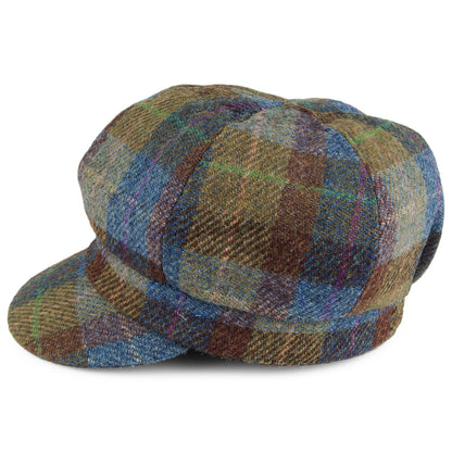 Failsworth Hats HARRIS TWEED Gabby Baker Boy Cap - Blue-Green