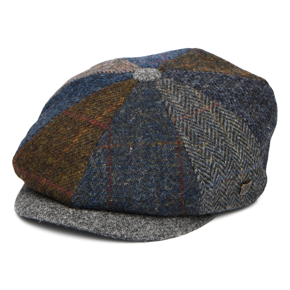 Failsworth Hats HARRIS TWEED Lewis II Newsboy Cap - Multi-Coloured