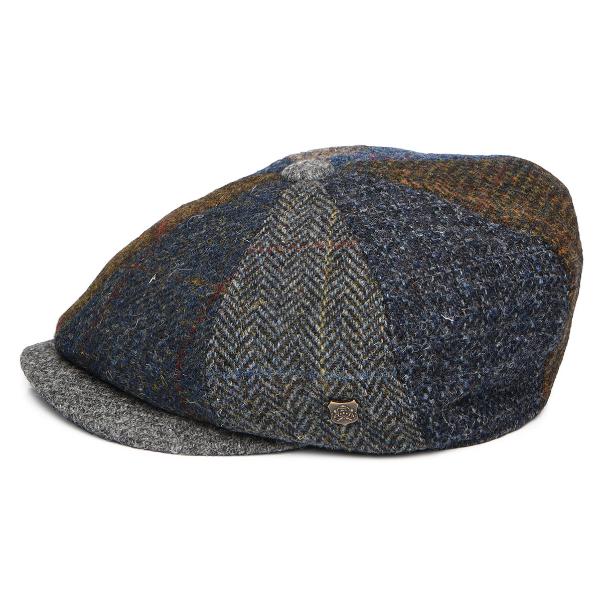 Failsworth Hats HARRIS TWEED Lewis II Newsboy Cap - Multi-Coloured