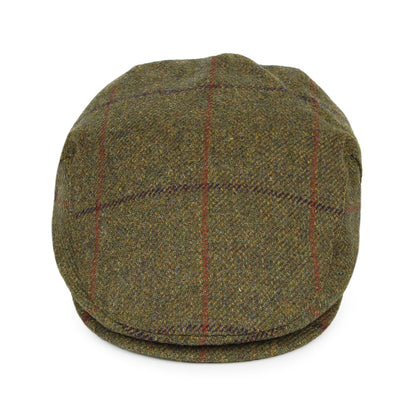 Failsworth Hats Windowpane Waterproof Flat Cap - Olive