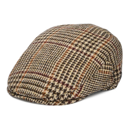 Jaxon & James HARRIS TWEED Locheport Flat Cap - Brown-Tan