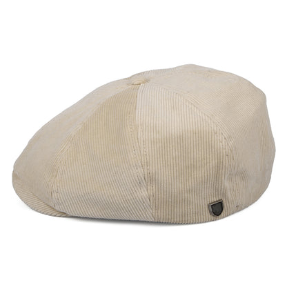 Brixton Hats Brood Lightweight X Snap Corduroy Newsboy Cap - Off White