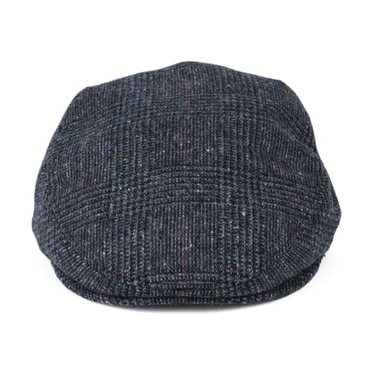 City Sport Donegal Tweed Prince Of Wales Check Flat Cap - Blue