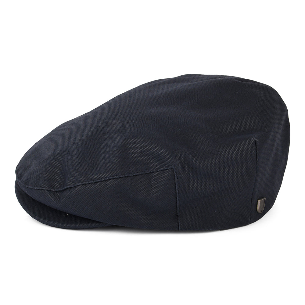 Brixton Hats Hooligan Waxed Flat Cap - Washed Navy