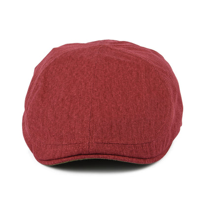 Failsworth Hats Porto Cotton Duckbill Flat Cap - Red-Green