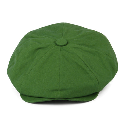 Christys Hats Cotton-Linen 8 Piece Newsboy Cap - Green