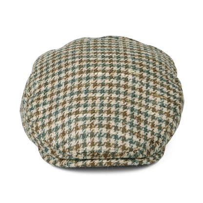 Stetson Hats Kent Houndstooth Silk-Virgin Wool Flat Cap - Beige