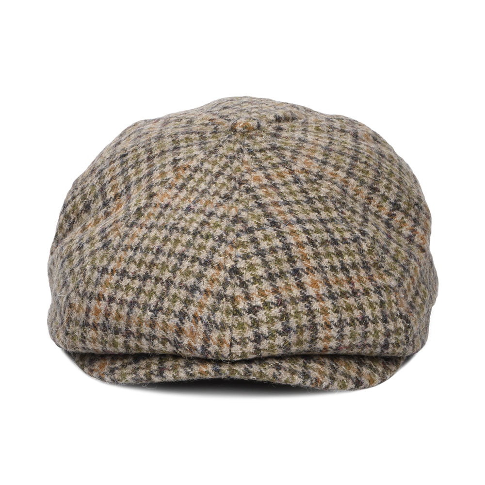 Brixton Hats Brood Houndstooth Newsboy Cap - Oatmeal-Charcoal