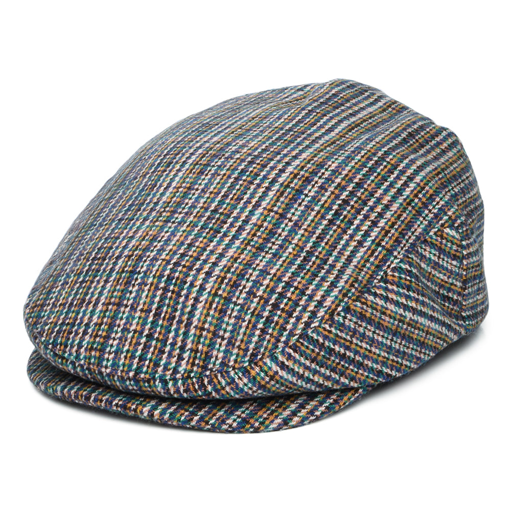 Brixton Hats Hooligan Micro Houndstooth Flat Cap - Multi-Coloured