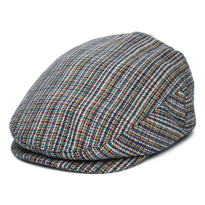 Brixton Hats Hooligan Micro Houndstooth Flat Cap - Multi-Coloured
