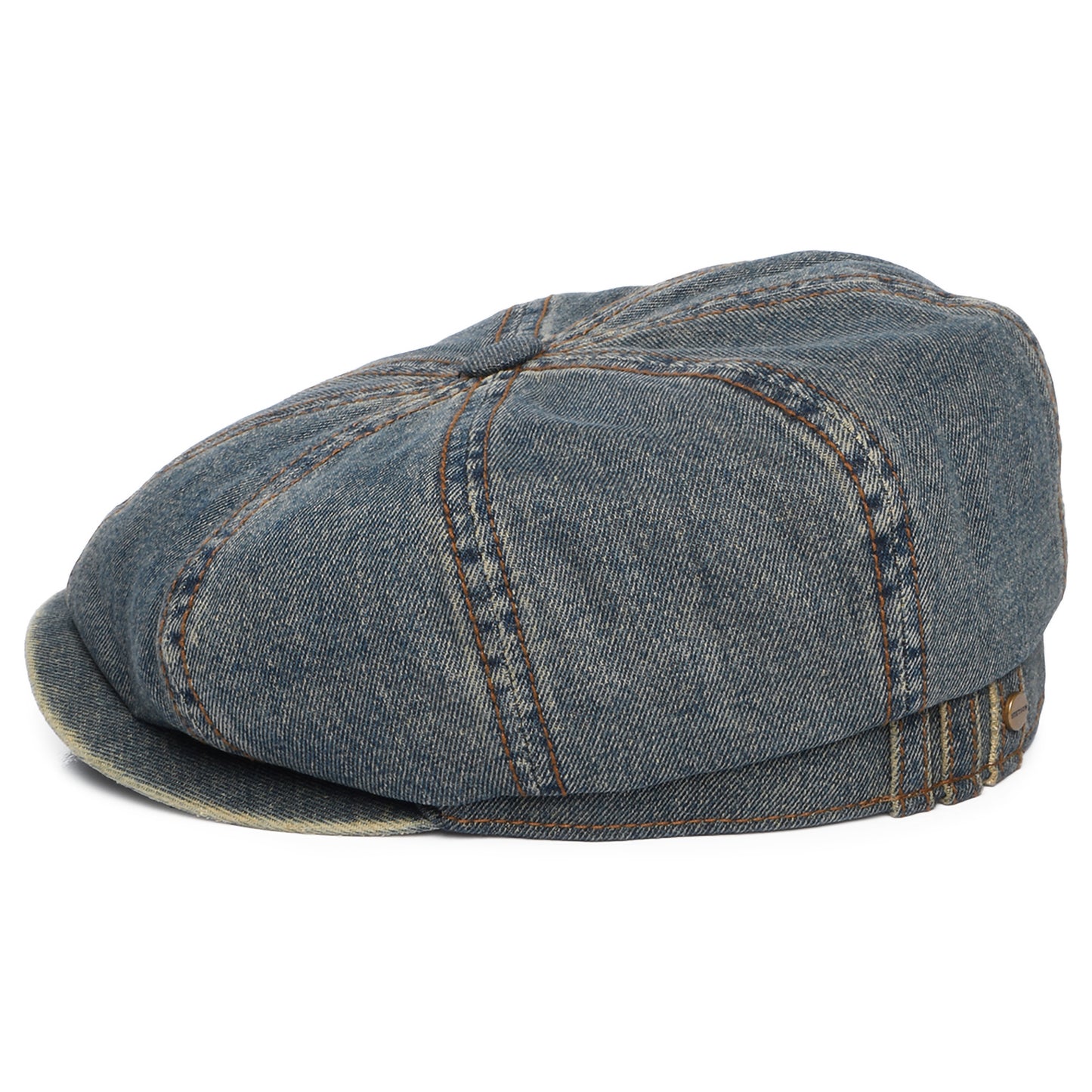 Stetson Hatteras Denim Newsboy Cap - Washed Blue