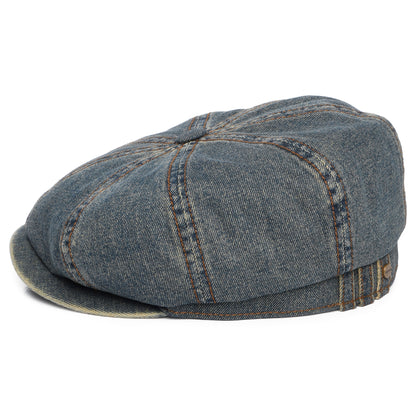 Stetson Hatteras Denim Newsboy Cap - Washed Blue