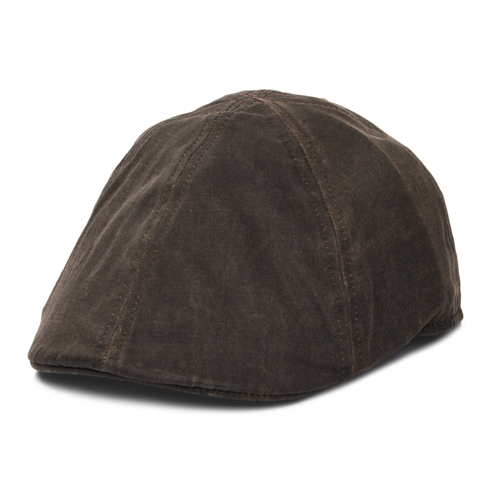 Stetson Hats Weathered Duckbill Flat Cap - Brown