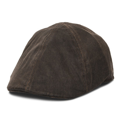Stetson Hats Weathered Duckbill Flat Cap - Brown