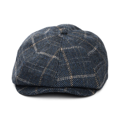 Brixton Hats Brood Windowpane Newsboy Cap - Indigo-Tan