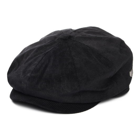 Brixton Hats Brood Corduroy Baggy Newsboy Cap - Black