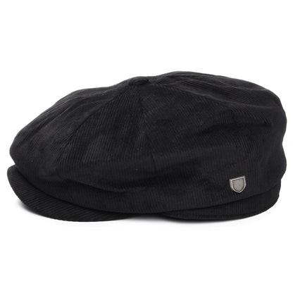 Brixton Hats Brood Corduroy Baggy Newsboy Cap - Black